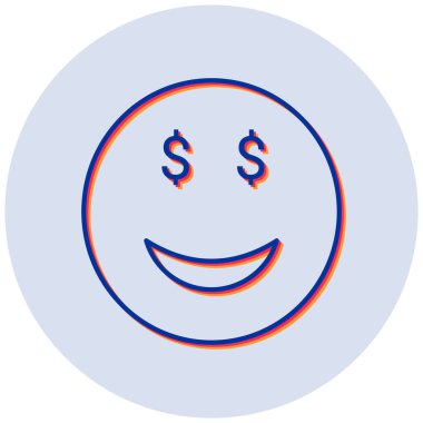 Açgözlülük simgesi, vektör çizimi