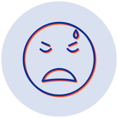 Hayal kırıklığı ifadesi. Web simgesi