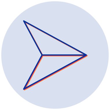 Gönder. Web simgesi basit illüstrasyon