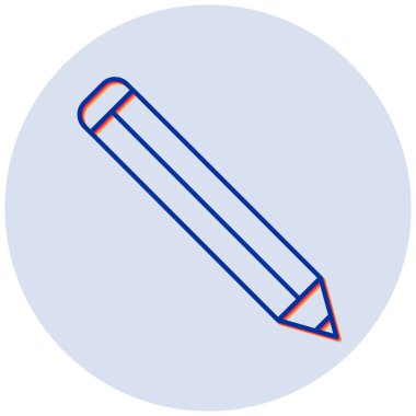 Kalem. Web simgesi basit illüstrasyon