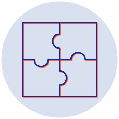 Bulmaca. Web simgesi basit illüstrasyon