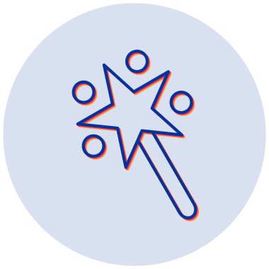 Sihirli değnek. Web simgesi basit illüstrasyon