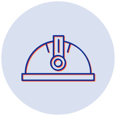 İnşaat kaskı. Web simgesi basit tasarım