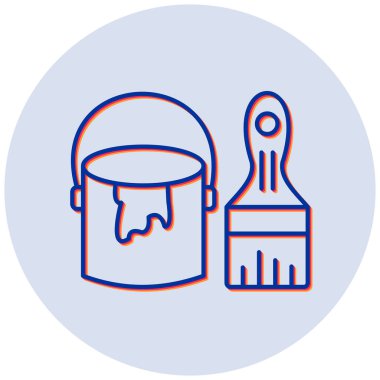 Boya fırçası. Basit resimleme