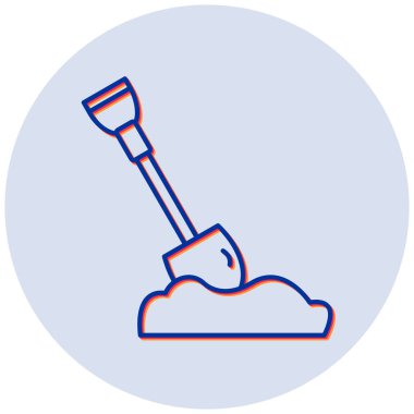 Kürek. Web simgesi basit illüstrasyon