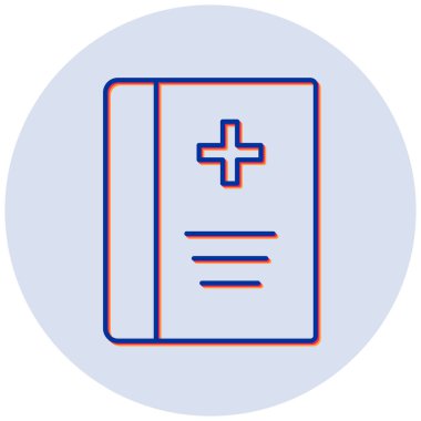 Tıp kitabı. Web simgesi basit illüstrasyon