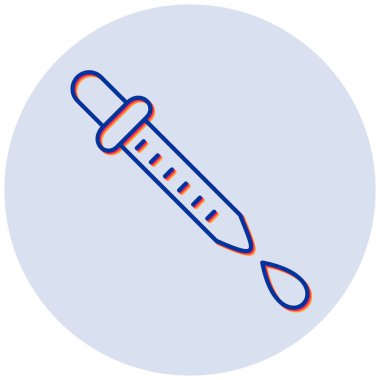 Pipette. Web simgesi basit illüstrasyon