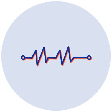 Nabız hızı. Web simgesi basit illüstrasyon