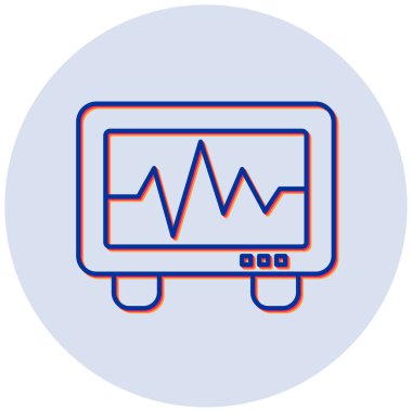 ecg vektör simgesi modern basit tasarım