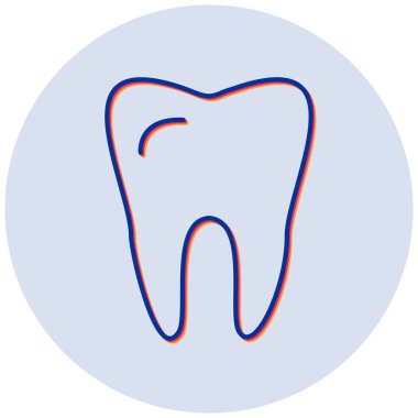 Diş. Web simgesi basit illüstrasyon