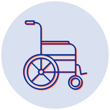 Tekerlekli. Web simgesi basit illüstrasyon