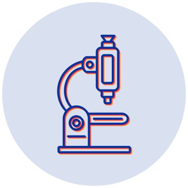 Mikroskop. Web simgesi basit illüstrasyon