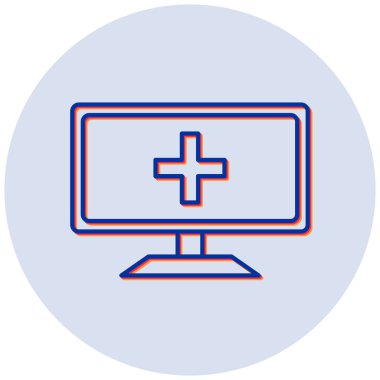 Çevrimiçi Tıbbi Yardım vektörü simgesi