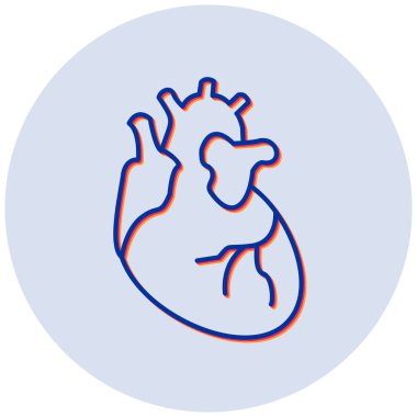 Kalp. Web simgesi basit illüstrasyon