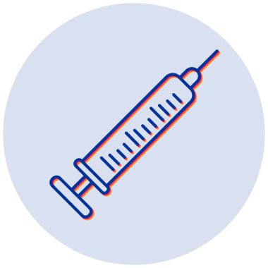 Enjeksiyon. Web simgesi basit illüstrasyon