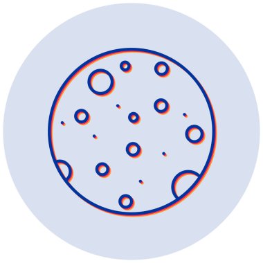 Dolunay. Web simgesi basit illüstrasyon