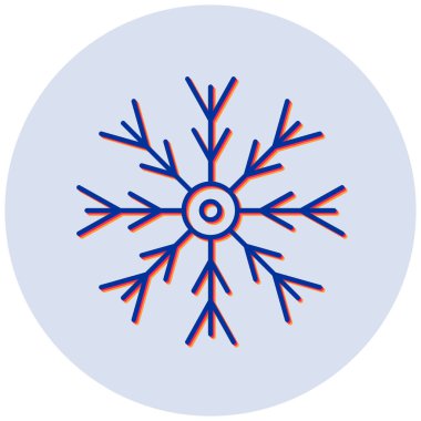 Kar tanesi. Web simgesi basit illüstrasyon