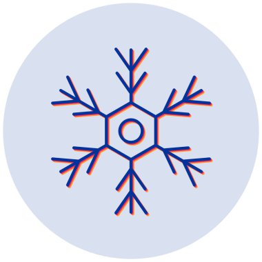 Kar tanesi. Web simgesi basit illüstrasyon