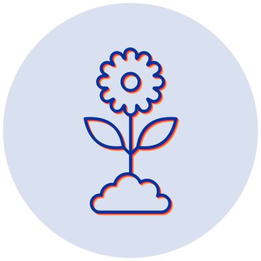 Bahar. Web simgesi basit illüstrasyon