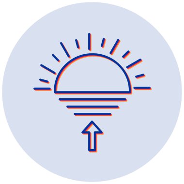 Gün doğumu. Web simgesi basit illüstrasyon