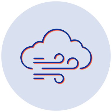 Rüzgarlı. Web simgesi basit tasarım