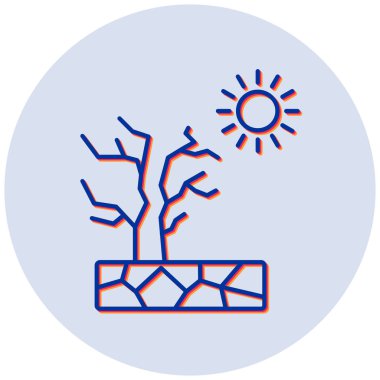 Kuraklık. Web simgesi basit tasarım