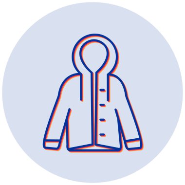 Yağmurluk mu? Web simgesi basit illüstrasyon