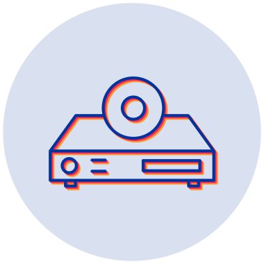 Dvd Oynatıcı simgesinin vektör illüstrasyonu