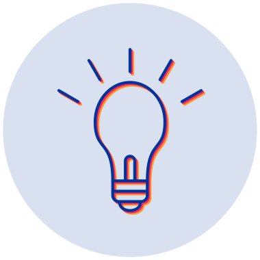 Ampul. Web simgesi basit illüstrasyon