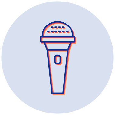 Mikrofon. Web simgesi basit tasarım