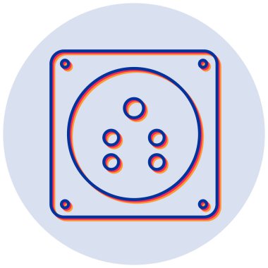 Soket. Web simgesi basit illüstrasyon