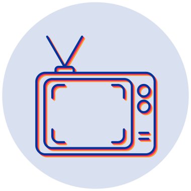 Televizyon. Web simgesi basit illüstrasyon