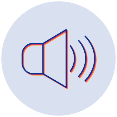 Konuşmacı. Web simgesi basit illüstrasyon