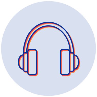 Kulaklık. Web simgesi basit illüstrasyon