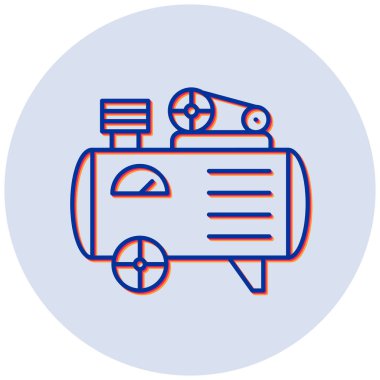 Kompresör simgesinin vektör illüstrasyonu