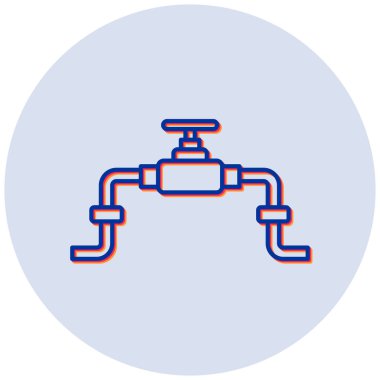 Boru simgesi, vektör illüstrasyonu