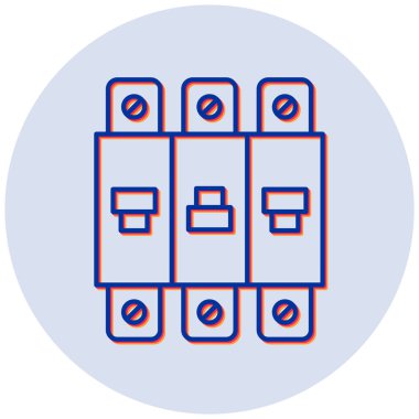 Elektrikli Braker. Web simgesi basit illüstrasyon