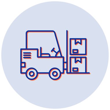 Çatal kaldırma. Web simgesi basit illüstrasyon