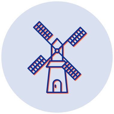 Yel değirmeni Web simgesi basit tasarım