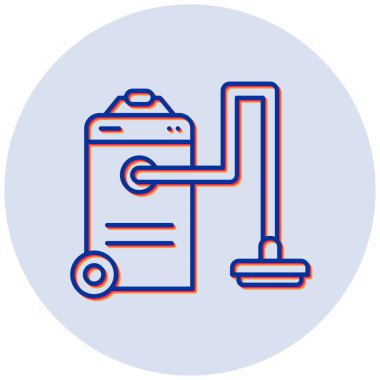 Elektrikli süpürge simge vektör çizim