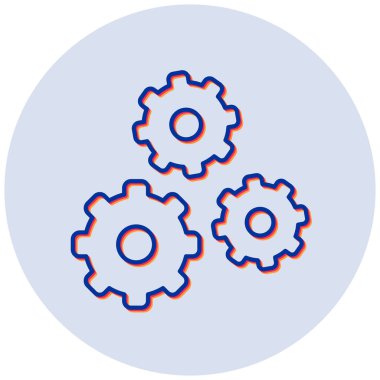 Çarkçı Çarkı. Web simgesi basit illüstrasyon