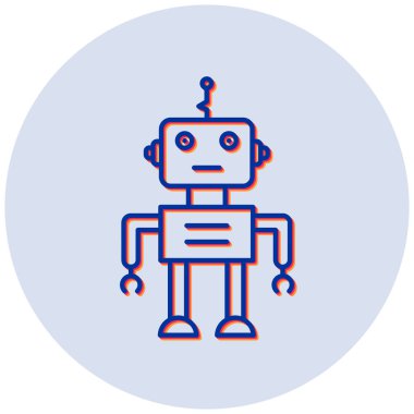 robot ikon vektör illüstrasyonu