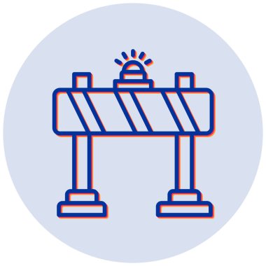 Bariyer. Web simgesi basit illüstrasyon