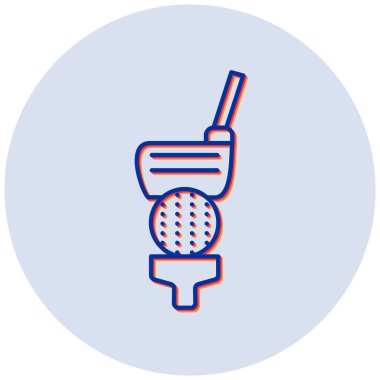 Golf simgesinin vektör illüstrasyonu