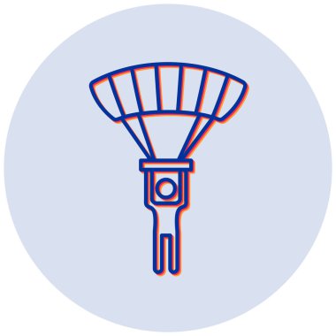 Skydiving simgesinin vektör çizimi
