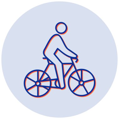 Bisiklet. Web simgesi basit illüstrasyon