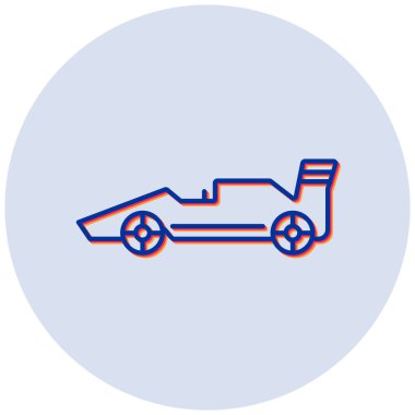 Formula 1 arabası. Web simgesi basit illüstrasyon