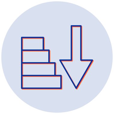 Sırala. Web simgesi basit illüstrasyon