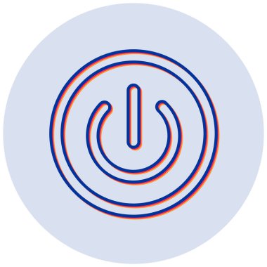 Güç düğmesi vektör satırı simgesi