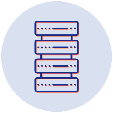 veritabanı. Web simgesi basit illüstrasyon